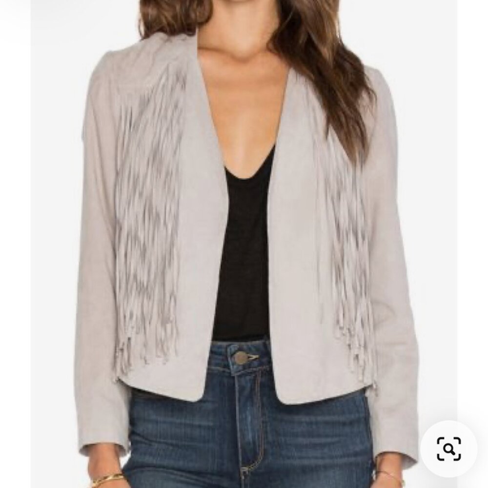 DOMA Genuine Goat Suede Fringed Jacket Size Medium